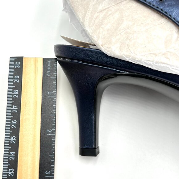 Naturalizer Womens 9.5 Navy Blue Sparkly Strappy Dress Sandals Heels Shoes - Picture 13 of 14